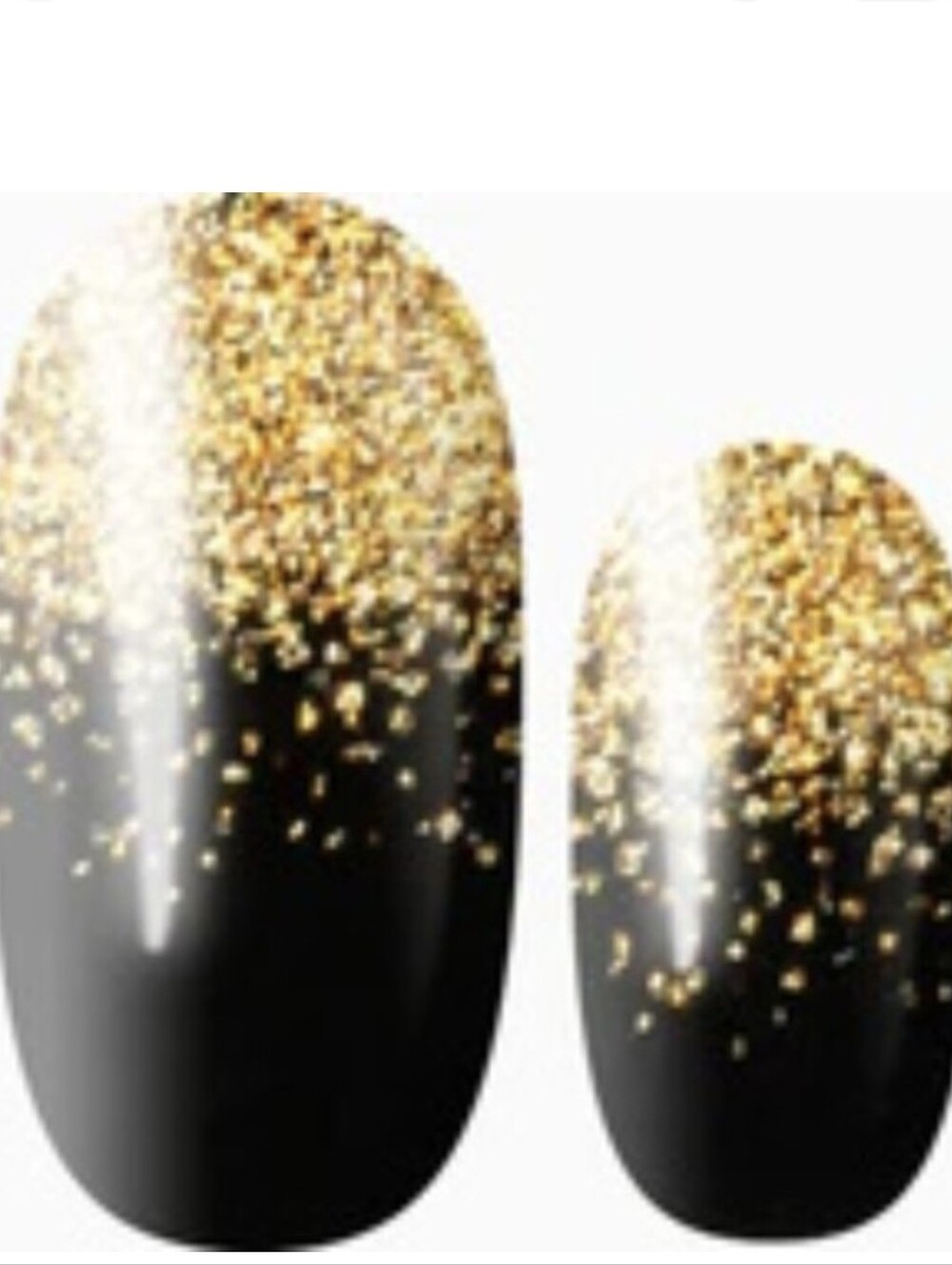 3 for 15 - LILY & FOX - MIDNIGHT EMBERS Nail Stickers Wrap Strips Black Glitter